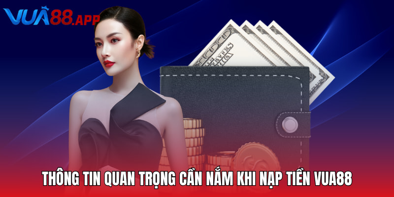 Nạp Tiền Vua88 - Hướng Dẫn Hội Viên Giao Dịch Nhanh Chóng 1 Thông tin quan trọng cần nắm khi nạp tiền VUA88